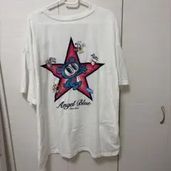 なかむらくん　Angel Blue キャラクタープリントTシャツ ホワイト