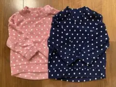 ユニクロ フリース 長袖 ドット 80㎝