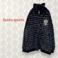 Santa sports ビッグロゴ刺繍ジャケット 総柄 英字プリント Y2K