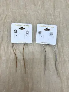 ゴールド・シルバー ピアスセット