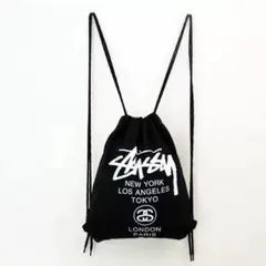 当日発送!STUSSY 黒 ドローストリングバッグ