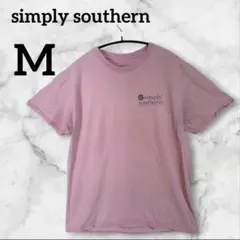 simply southern 【M】可愛いバックプリント半袖Tシャツ ピンク