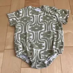 semon フラワー柄 ロンパース 80cm