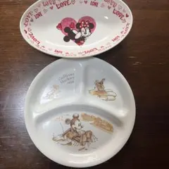 Disney ミッキー＆ミニー プレート 2枚セットのサムネイル