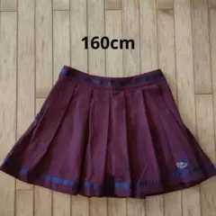 メゾピアノ　厚手　リボン、刺繍付きスカート　160cm　洗濯可能