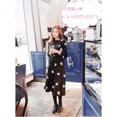 新品♡大人気！可愛い！大きいサイズもあり♡花柄シフォンワンピース♪601