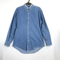 90s Ralph Lauren ラルフローレン デニムボタンダウンシャツ M