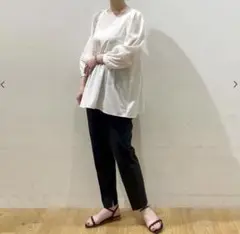 greenlabelrelaxingタックギャザースリーブティアード ブラウス