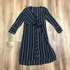 ZARA BASIC collection ストライプ ワンピース Lサイズ