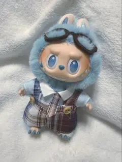 ラブブ labubu チェック ネクタイ 服 メガネ セット