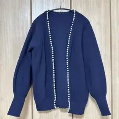 VIS パールカーディガン