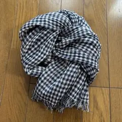 ギンガムチェック ストール ネイビー