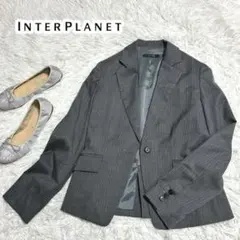 インタープラネット テーラードジャケット ストライプ INTERPLANET