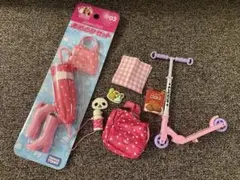 リカちゃん あめのひセット　遠足セット　リュック　お弁当　水筒