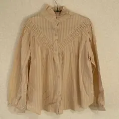 Bab フリル襟 長袖シャツ