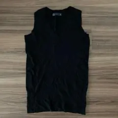 ZARA ブラック Vネック ニットベスト　Sサイズ