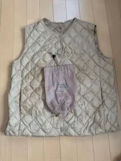 WARM PADDED キルティングベスト XL ベージュ