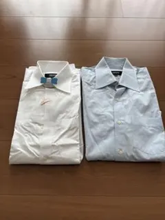 COMME CA ISM メンズ　ワイシャツ　ブルー　白