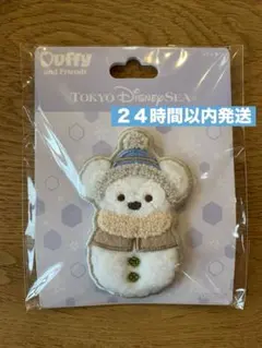 新品　ダッフィー　パッチン　雪だるま　シークレットオブスノーウィーデイ