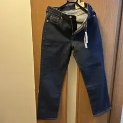 無印良品ストレッチデニム ストレートパンツ ダークネイビー