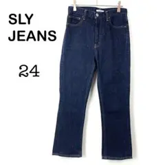 【スライジーンズ】フレアジーンズ デニム パンツ ブルー系 日本製 脚長効果24
