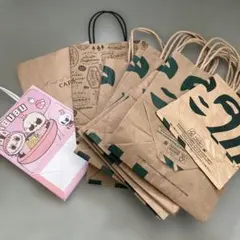 スタバ紙袋8枚キャラクターショップ袋 複数枚セット