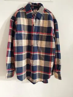 リーバイス フランネルシャツ ネイビー レッドチェック 　XS