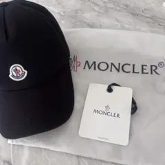 大*強様 MONCLER ベースボールキャップ ブラック - メルカリ