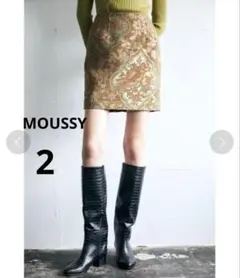 MOUSSY マウジー◆ゴブランミニスカート(2)ブラウン　総柄のサムネイル