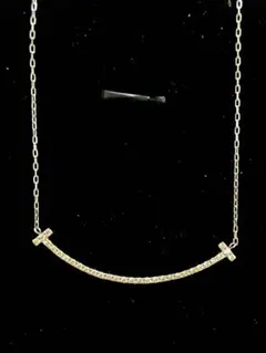 K18 Tスマイル風 ネックレス ダイヤ 0.13ct - メルカリ