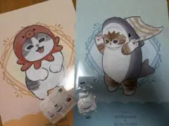 モフサンド くら寿司 クリアファイル 2枚＋ステッカー1枚