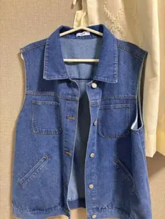 デニムノースリーブジャケット