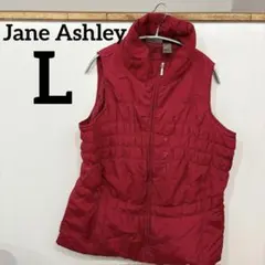 Jane Ashley 【L】レッド ベスト ポケット付き　カジュアル　無地