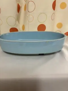 水色 陶器製 楕円形 フラワーベース