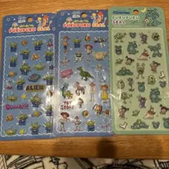 ピクサー　ぷくぷくシール 3枚セット