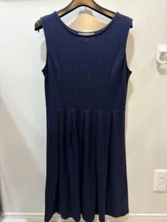 ROPÉ PICNIC ネイビー ストライプ ノースリーブワンピース 38