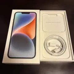 Apple iPhone 14 ブルー箱のみと未使用ケーブル