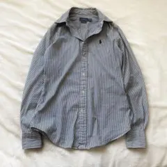 ポロラルフローレン ストライプ シャツ ロゴ刺繍 レディース