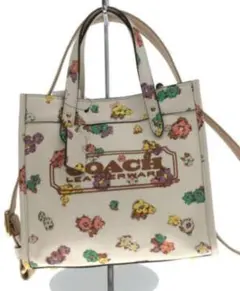 COACH フラワープリント ショルダーバッグ