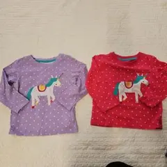 (美品)ユニコーン刺繍 長袖カットソー 100cm 2枚セット