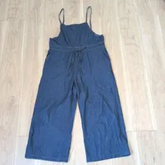 サロペット デニム ワイドパンツ Sサイズ 夏 楽ちん