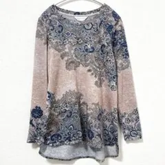 美品 Via Faburrica ニット 花柄 ブラウン M 0131-A - メルカリ