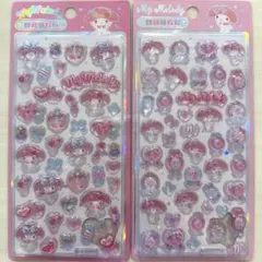 正規品 海外限定 マイメロディー　ボンボン ドロップ シール 2枚セット