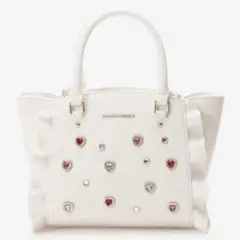 サマンサベガ ビジューフラッター ミニ 2way 白 ホワイト