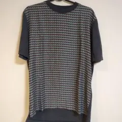 フロント柄切り替え 半袖Tシャツ グレー系のサムネイル