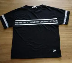 ピンクラテ　 Tシャツ 黒 ロゴ