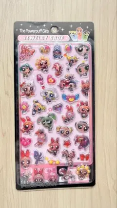 【週末セール】パワーパフガールズ風 立体シール 硬め素材 かわいいデザイン