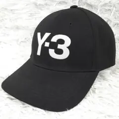 美品▲アディダス Y-3 ベースボールキャップ ブラック 黒 刺繍 OSFM