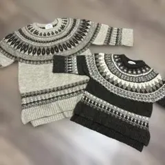 チャオパニックティピー　フェアアイルビックニット　フェアアイル柄　100 110