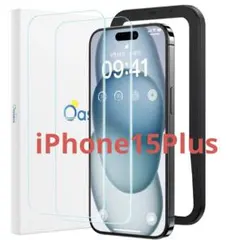 Oasea iPhone 15 Plus 保護フィルム 強化ガラス 2枚セット